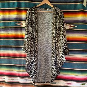 Cheetah print oversized sweater